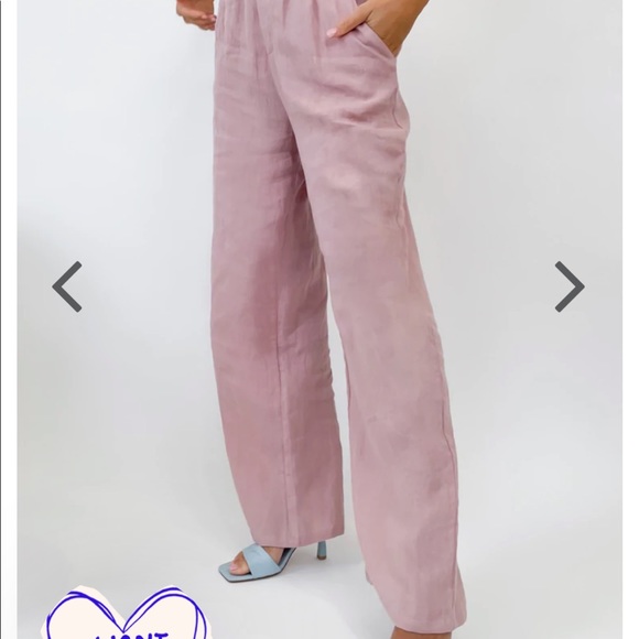 VRG GRL blush linen pants - Picture 3 of 5